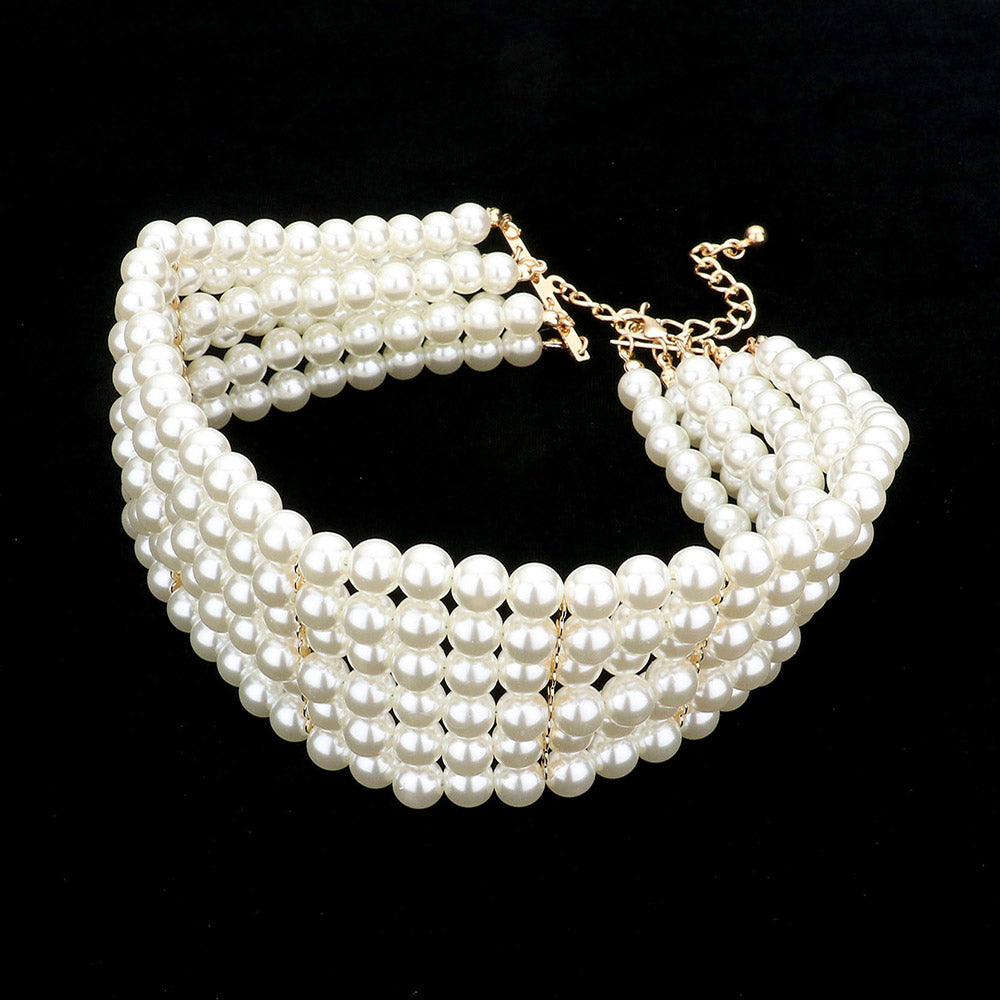 A Regal Pearl Choker Set