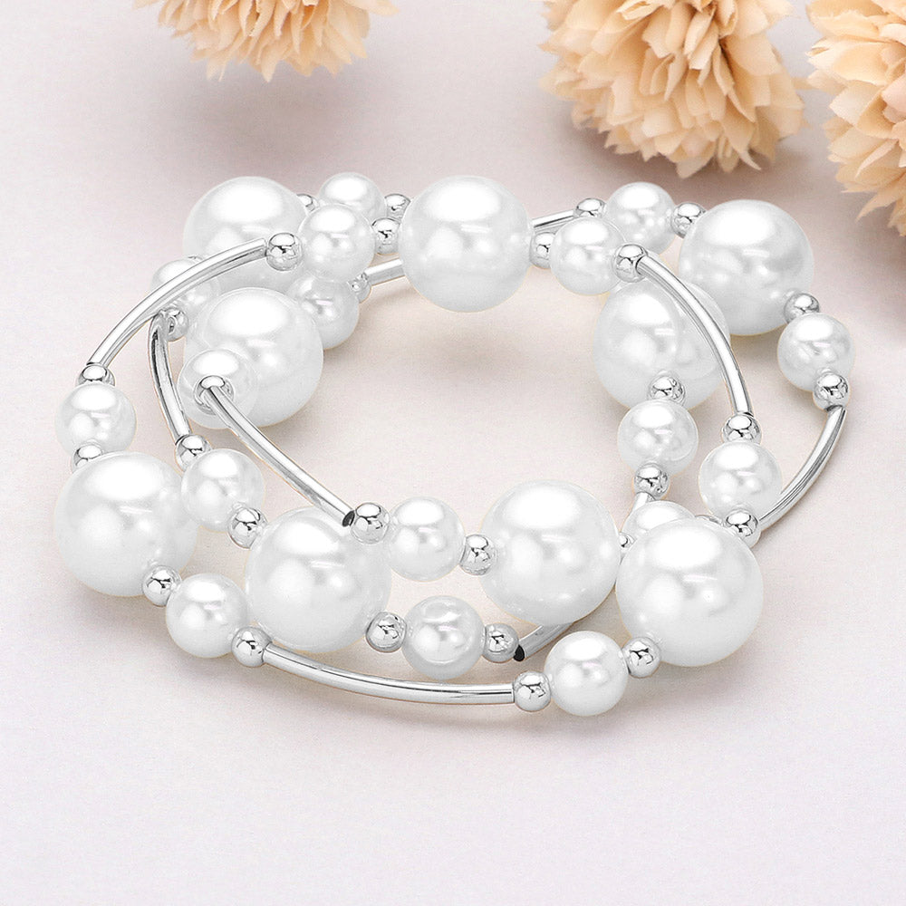 Triple Pearl Station Bracelets