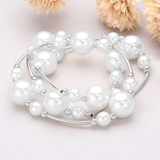 Triple Pearl Station Bracelets